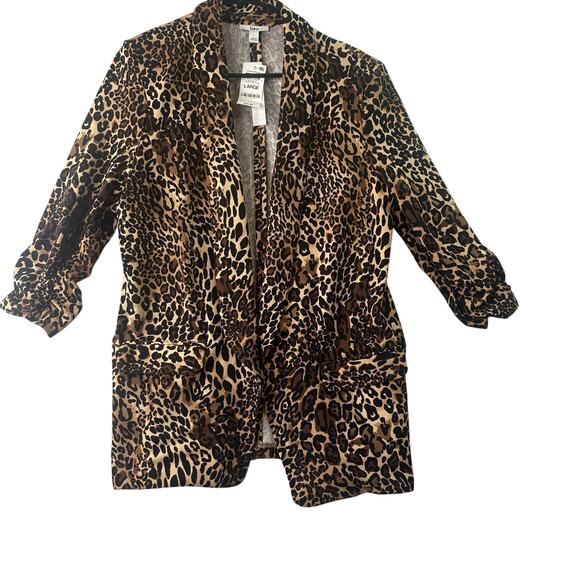 Bar III Women's Animal-Print Boyfriend Blazer - Size L - NWT - Picture 1 of 11